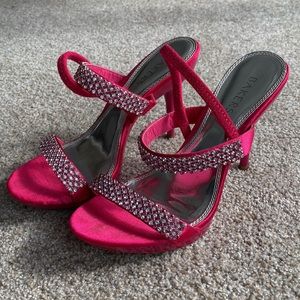 Bakers Audra bright pink rhinestone heels. Size 8.